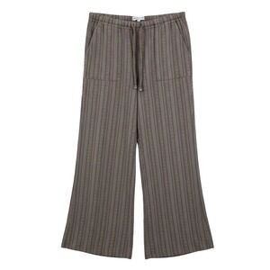 Sincerely Jules Wide Leg Crop Linen Blend Low Rise Drawstring Pants Womens M